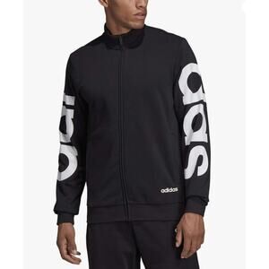 ADIDAS‎ Essentials Tricot Track Jacket Full Zip Spellout Sweatshirt Blue Mens M